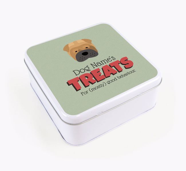 Personalised Retro Design Square Tin for your {breedFullName}